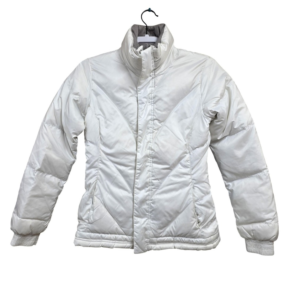Burton Dryride Ski Jacket Women S White Down Puffer Insulated Winter Snowboard - Picture 2 of 9